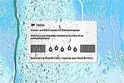 Product image from the company 3M Svenska AB - Acetone-resistant 76604 label material 